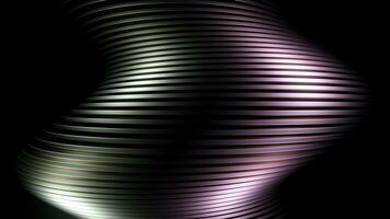 pliant abstrait forme de une métal tornade sur une noir Contexte. conception. hypnotique foncé 3d verticale spirale. photo