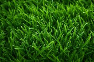ai généré vert herbe texture Contexte. proche en haut de Frais printemps herbe Haut vue photo
