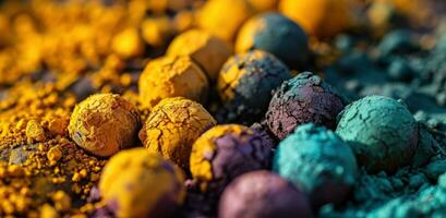 ai généré peindre des balles Couleur poudres photo