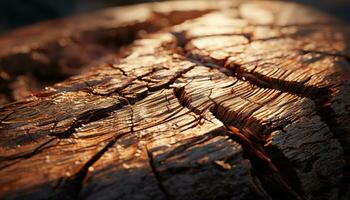 ai généré rouillé bois planche, vieux arbre tronc, la nature texturé toile de fond généré par ai photo