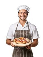 ai généré artisan Masculin boulanger dans boulangerie, ai généré photo