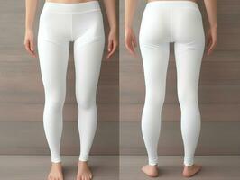 ai généré branché leggings maquette pour aptitude et mode - ai généré photo