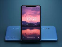 ai généré moderne mobile téléphone maquette pour app afficher - ai généré photo