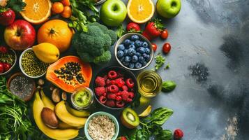 ai généré en bonne santé repas minceur régime plan du quotidien prêt menu Contexte photo