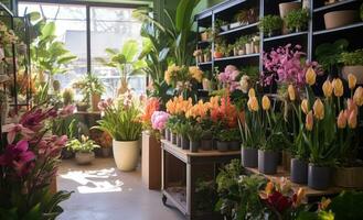 ai généré le fleurs et les plantes volonté être prêt pour vente dans printemps photo