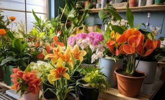 ai généré le fleurs et les plantes volonté être prêt pour vente dans printemps photo