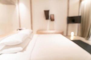 flou abstrait intérieur de chambre à coucher de l'hôtel de luxe pour le fond photo
