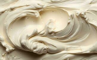 ai généré crème texture, yaourt texture, Haut vue photo