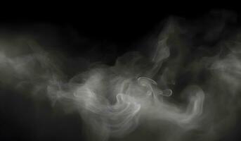 ai généré abstrait poudre ou fumée effet isolé sur noir Contexte photo