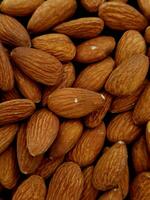 une Haut vue marron amandes photo