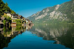 célèbre hallstatt vue plus de le Hallstatter voir photo