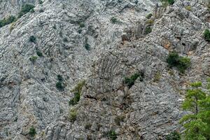 Montagne paysage, en couches calcaire rochers de le Taureau intervalle photo