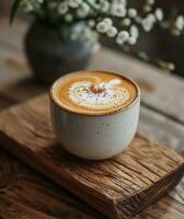 ai généré une tasse de café avec certains café latté art sur il photo