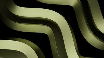 métallique 3d tournant et pliant lignes, Jeu de lumière et ombre. conception. coloré filage vagues isolé sur une noir Contexte. photo