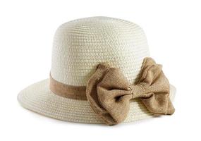 chapeau femme vintage isolé sur fond blanc photo