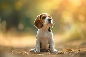 ai généré la photographie de une mignonne chien, nationale chiot journée concept photo