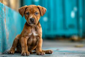 ai généré la photographie de une mignonne chien, nationale chiot journée concept photo