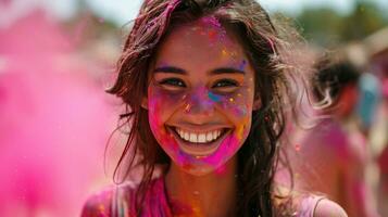 ai généré souriant visages, confettis douches, et de fête décor pour une anniversaire fête photo