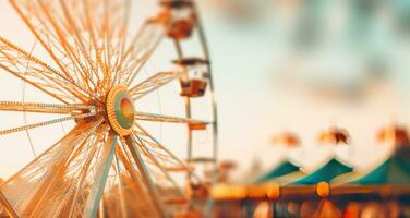 ai généré une très grand ferris roue est vu photo