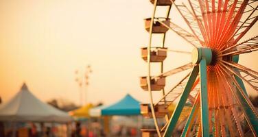 ai généré une très grand ferris roue est vu photo