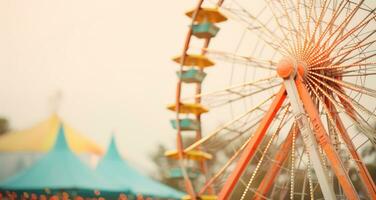 ai généré une très grand ferris roue est vu photo