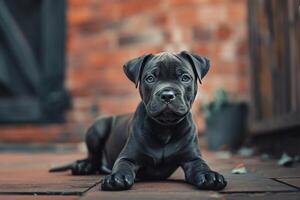 ai généré la photographie de une mignonne chien, nationale chiot journée concept photo