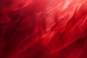 ai généré rouge Couleur Contexte entouré par romantique atmosphère de flottant rouge cœur en forme de coupé papiers photo