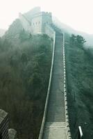 le génial mur de Chine dans serein paysage photo