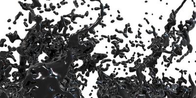 fontaine, encre diffusée dans l'air pétrole brut abstrait éclaboussé d'huile photo
