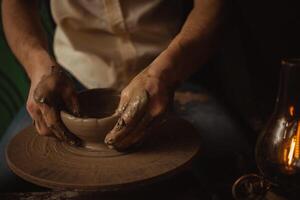 poterie atelier, argile produit, authentique atmosphère, Contexte photo