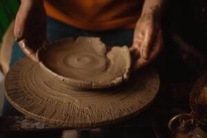 poterie atelier, argile produit, authentique atmosphère, Contexte photo