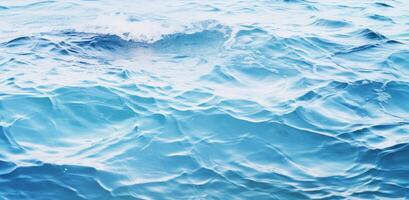 ai généré clair l'eau avec bleu vagues sur le l'eau photo