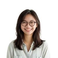 ai généré et certaines asiatique étudiant sourire isolé photo