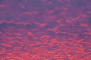 ciel coucher de soleil rose avec de beaux nuages. photo