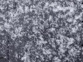 texture de déchue neige sur objets photo