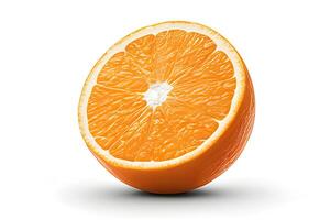 ai généré Orange tranche isolé sur blanc Contexte par ai génératif photo