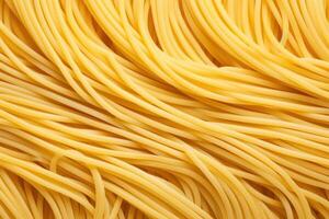 ai généré brut spaghetti Pâtes comme arrière-plan, Haut vue photo