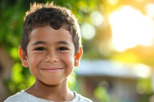 ai généré une hispanique enfant sourire à caméra photo