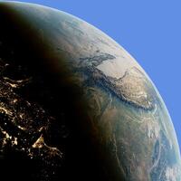 planète terre depuis l'espace photo