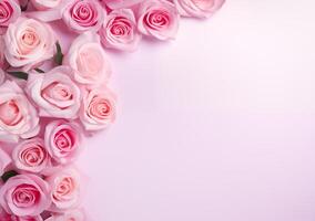 rose des roses - décoratif frontière avec centre copie espace photo