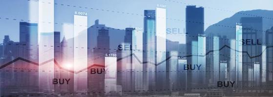 trading finance bourse graphique graphique diagramme business forex exchange concept site web en-tête. photo