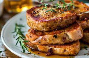 ai généré Frais saucisse sur Haut de français pain grillé photo