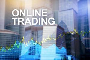 commerce en ligne, forex, investissement et concept de marché financier. photo