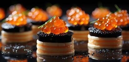 ai généré caviar sur robinet à avec caviar sur une côté, photo