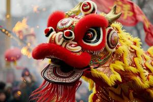ai généré chinois dragon comme une personnage pour chinois Nouveau année festival. ai génératif photo