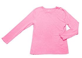 sweat-shirt blanc sport pastel rose pâle isolé sur blanc, sweat-shirt rose sur fond blanc photo