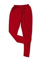 pantalon rouge isolé. leggins rouges isolés sur fond blanc. photo