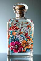 ai généré élégant patrimoine russe motif parfum bouteille avec populaire motifs photo