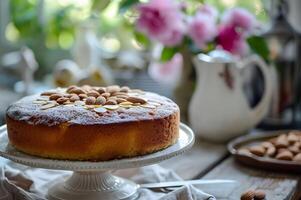 ai généré populaire charme une étourdissant vue de Portugais patrimoine dans un élégant dessert photo