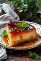 ai généré populaire charme une étourdissant vue de Portugais patrimoine dans un élégant dessert photo